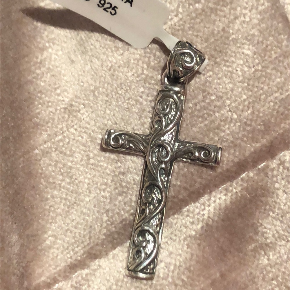 Antique Style Swirl Cross Sterling Silver - Picture 9 of 11